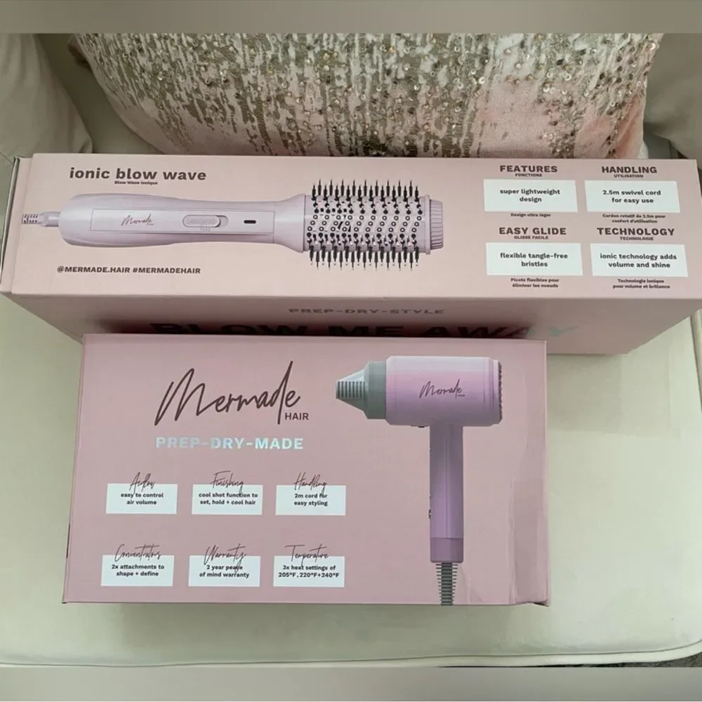 Mermade Hair Dryer and BLOW DRY BRUSH set